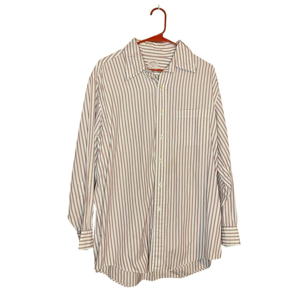 Vintage Brooks Brothers Striped Button Down Shirt 16 1/2 - 2/3 Office Business